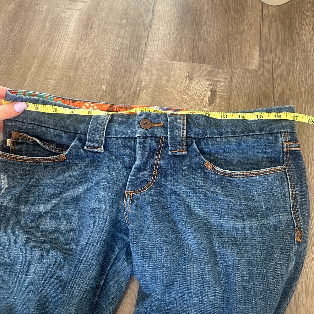 Frankie B. Blue Heart Pocket Flare Jeans - Picture 12 of 13